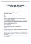 STUDY EXAMS FOR HESI EXIT  PATHOPHYSIOLOGY