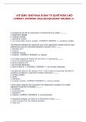 UCF QMB 3200 FINAL EXAM 175 QUESTIONS AND  CORRECT ANSWERS 2022/2023|ALREADY GRADED A+ A variable that cannot be measured in numerical terms is called a _____. a. dependent variable b. constant variable c. qualitative variable d. non-measurable random var