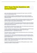 CPCT Exam Review Questions with Correct Answers