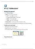 Biological and social development during adolescence