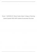 Exam 1 NUR230-E1-Study Guide Galen College of Nursing Latest Update 2024-2025 Update Guaranteed Success