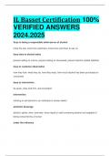 BEST ANSWERS IL Basset Certification 100%  VERIFIED ANSWERS  2024.2025