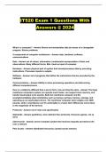 IT520 Exam 1 Questions With Answers @ 2024