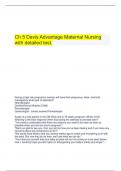   Ch 5 Davis Advantage Maternal Nursing with detailed test.