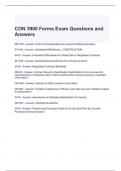 CON 3900 Forms Exam Questions and Answers