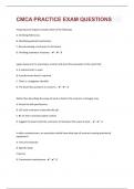 CMCA  30 PRACTICE EXAM QUESTIONS AND ANSWERS