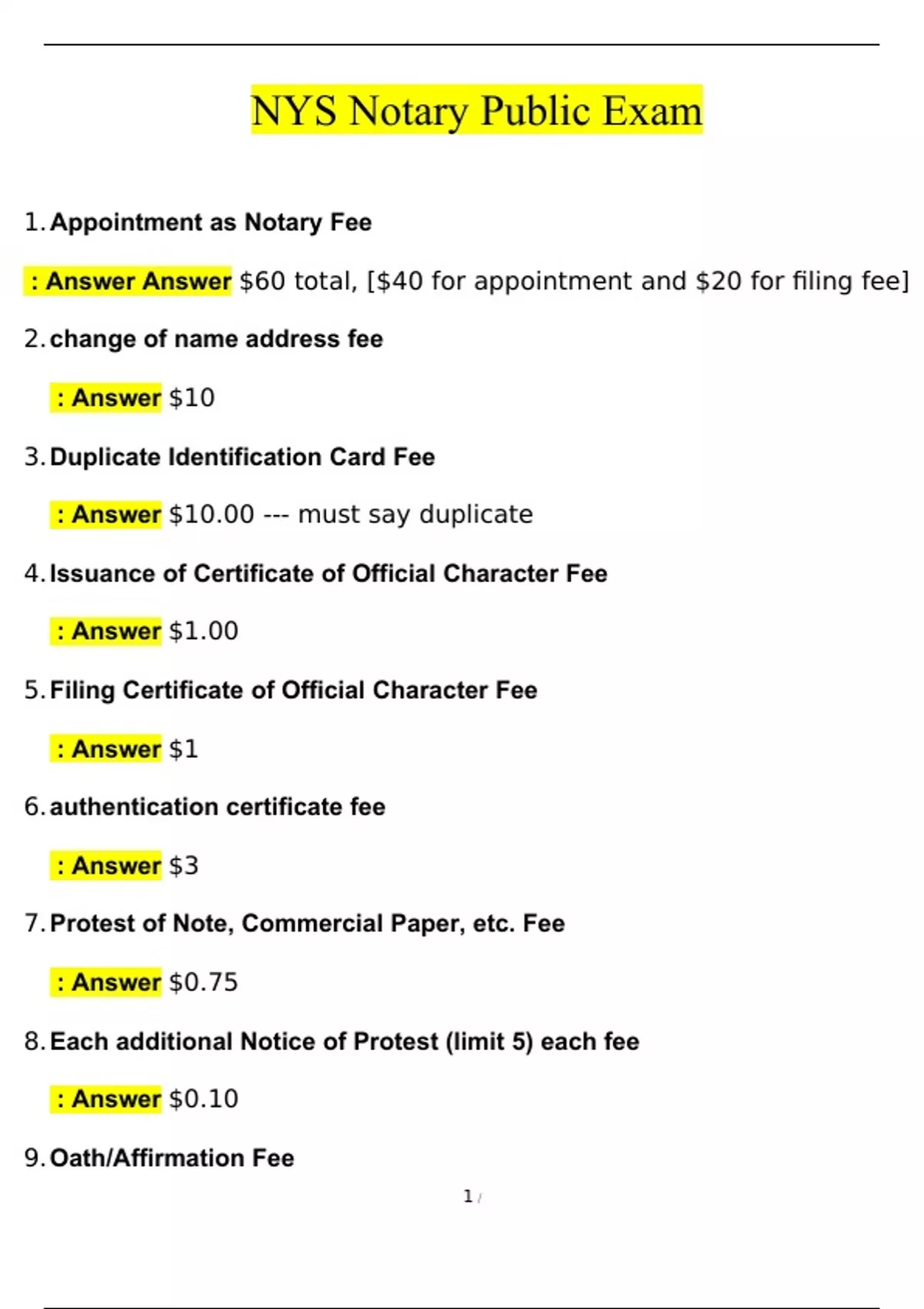 NYS Notary PUBLIC Exam 2024 UPDATE Questions and Answers (2024 / 2025