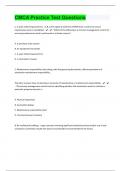 Random CMCA| 91 Practice Test Questions And Answers|34 Pages