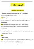 RBS EXAM 2024 Questions and Answers (2024 / 2025) (Verified Answers)