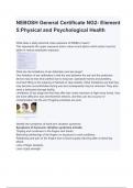 NEBOSH General Certificate NG2- Element 5:Physical and Psychological Health