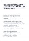 State Board Practice Exam Review: Esthetician, Pivot Point / Milady Approved Curriculum (NIC States) 2024 Rated 100% Correct!!