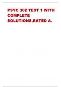 PSYC 302 TEST 1 WITH  COMPLETE  SOLUTIONS,RATED A.
