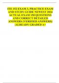   ITE 152 FINAL EXAM NEWEST 2024  ACTUAL EXAM 100 QUESTIONS AND  CORRECT DETAILED ANSWERS  (VERIFIED ANSWERS) |ALREADY  GRADED A+ 