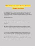 State farm auto external claim Resource Certification Exam