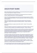 AHLEI STUDY GUIDE WITH CORRECT ANSWERS 2024