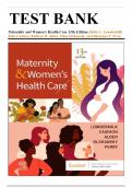 Comprehensive Test Bank for Maternity & Women’s Health Care, 13th Edition by Lowdermilk - Quick PDF Download