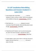 U1 UST Installation/Retrofitting Questions and Answers Graded A+ | Latest 2024