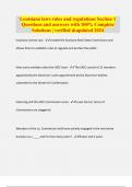 Louisiana laws rules and regulations Section 1 Questions and answers with 100% Complete Solutions | verified &updated 2024