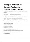Mosby's Textbook for Nursing Assistants - Chapter 3 (Workbook) A+ RATED