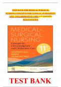 TEST BANK FOR MEDICAL SURGICAL NURSING:CONCEPTS FOR CLINICAL JUDGEMENT AND COLLABORATIVE CARE 11TH EDITION IGNATAVICIUS || Download  & Pass!!!!!!!!!!!!!