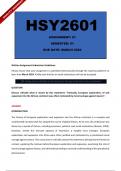 HSY2601 Assignment 1 (Complete Answers) Semester 1 - Due: March 2024