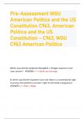 Pre-Assessment WGU American Politics and the US Constitution C963, 