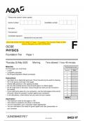 2023 AQA GCSE CHEMISTRY 8462/2H Paper 2 Higher Tier Question Paper & Mark scheme (Merged) June 2023 [VERIFIED