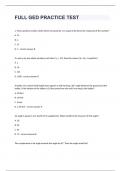 FULL GED PRACTICE TEST Question And Answer.