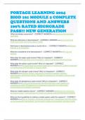 PORTAGE LEARNING 2024 BIOD 101 MODULE 2 COMPLETE QUESTIONS AND ANSWERS 100% RATED HIGHGRADE PASS!!! NEW GENERATION 