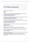 FCTC Written study guide with complete solutions 2024