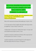 NLN PAX MATH EXAM STUDY  GUIDE WITH COMPLETE TOP  SOLUTIONS 100%  CORRECT..GRADE A+ 