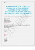 NGS 6440 PREDICTOR EXAM TEST  BANK WITH ACTUAL CORRECT  QUESTIONS AND VERIFIED  DETAILED RATIONALES ANSWERS  2024 (NEWEST) ALREADY GRADED A+