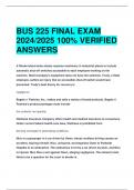 BEST REVIEW BUS 225 FINAL EXAM  2024/2025 100% VERIFIED  ANSWERS