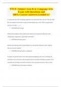 FTCE: Subject Area K-6: Language Arts Exam with Questions and 100% Correct Answers| Graded A+