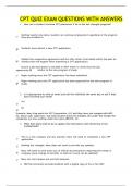 CPT QUIZ EXAM QUESTIONS WITH ANSWERS