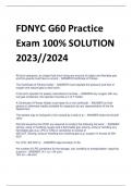 FDNYC G60 Practice  Exam 100% SOLUTION  2023//2024