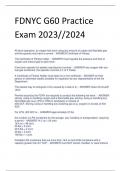 FDNYC G60 Practice  Exam 2023//2024