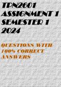 TPN2601 Assignment 1 (COMPLETE ANSWERS) 2024