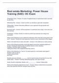 Real estate Marketing Power House Training (SAE)- OC Exam 2024 - Graded A