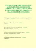 EXAM 4 :NUR 242 MED SURG LATEST ACTUAL EXAM  QUESTIONS AND CORRECT DETAILED ANSWERS WITH RATIONALES|ALREADY GRADED A+||GALEN COLLEGE OF NURSING