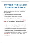 EMT FISDAP FINAL Exam Study Guide | 2024 Guide | Graded A+