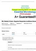 2023/2024 Brand New!! Portage Learning BIOD 171 Module 5 Essential Microbiology  (PICS included) A+ Guaranteed!!