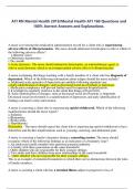 ATI RN Mental Health 2019/Mental Health ATI 160 Questions and  100% Aorrect Answers and Explanations. A nurse is reviewing the medication administration record for a client who is experiencing adverse effects of chlorpromazine. The nurse should administer