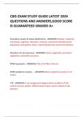 CBIS EXAM STUDY GUIDE LATEST 2024  QUESTIONS AND ANSWERS,GOOD SCORE  IS GUARANTEED GRADED A+