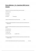Penny Abdomen - Ch. 1 Questions With Correct Answers (A+ Graded)