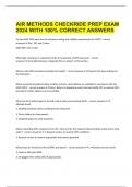 AIR METHODS CHECKRIDE PREP EXAM 2024 WITH 100% CORRECT ANSWERS