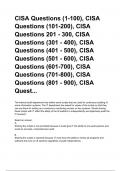 CISA Questions (1-100), CISA Questions (101-200), CISA Questions 201 - 300, CISA Questions (301 - 400), CISA Questions (401 - 500), CISA Questions (501 - 600), CISA Questions (601-700), CISA Questions (701-800), CISA Questions (801 - 900), CISA Quest...