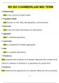 NR 503 Chamberlain mid term Questions with 100% Correct Answers | Updated & Verified