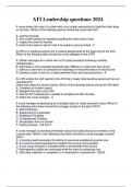 ATI HESI EXIT RN Exam Questions and Level A+ Answers/2024 A+ GRADED