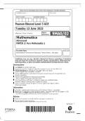 A - Level Edexcel Mathematics Pure Maths 2023  Paper 2